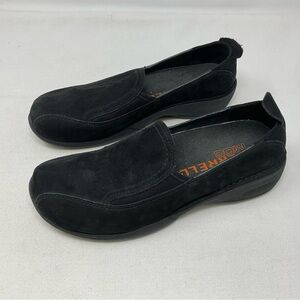 Merrell Primo Women's Size 7.5 Moc Black Nubuck Leather Loafers/Slip ons